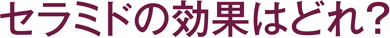 セラミドの効果はどれ？